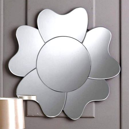 Petal Form Round Wall Mirror